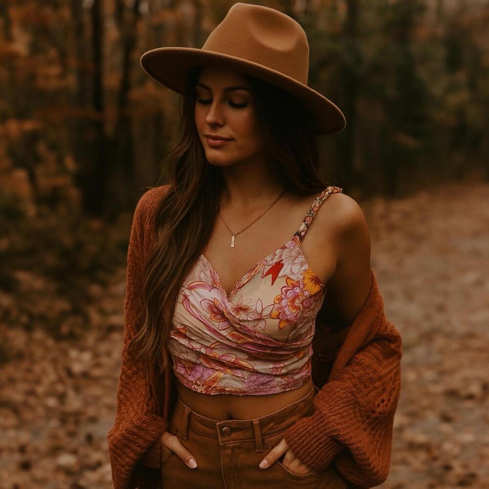 ZARA Crop Top S Floral Wrap Y2K Indie Sleaze‎ Fairycore Cottagecore Boho